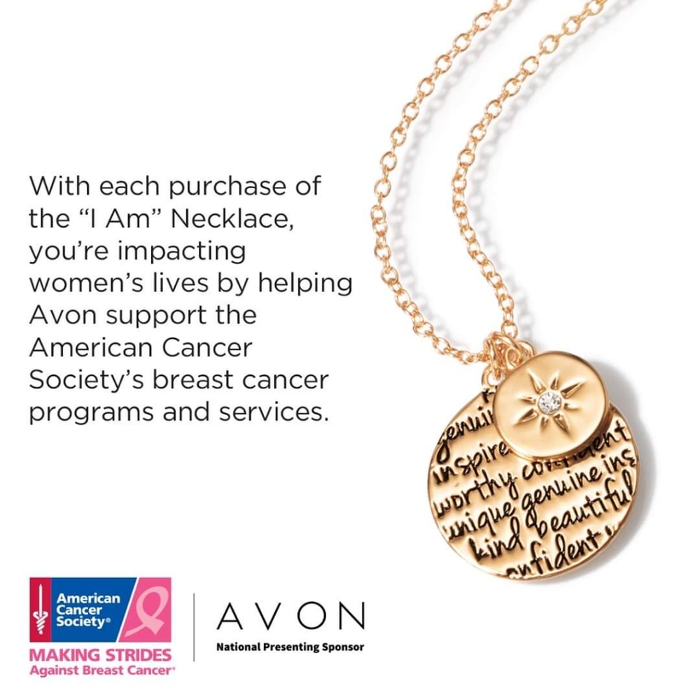 "I AM" inspirational necklace goldtone